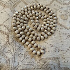 Elegant Cream Beaded Necklace